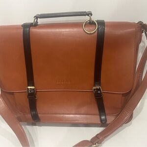 Ecosusi Women’s Brown Faux Leather Laptop Bag NWOT